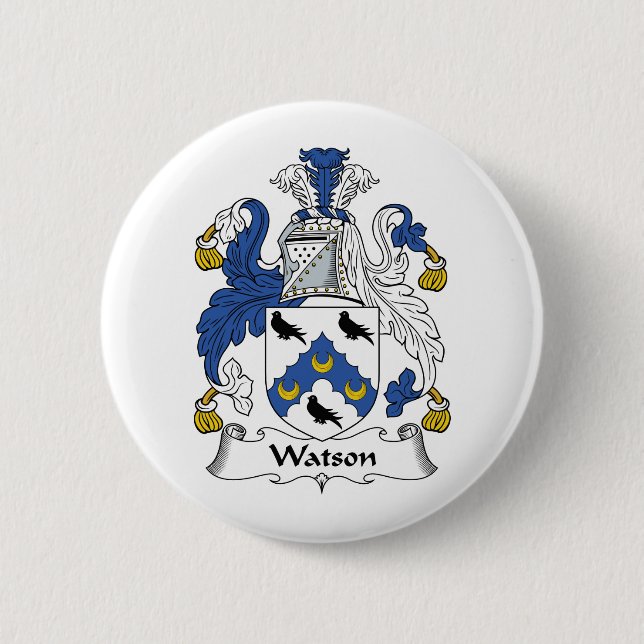 Watson Family Crest 6 Cm Round Badge (Front)