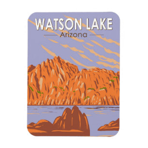 Watson Lake Arizona Travel Art Vintage Magnet