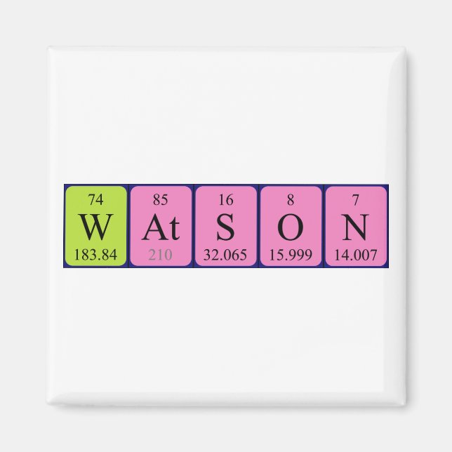 Watson periodic table name magnet (Front)