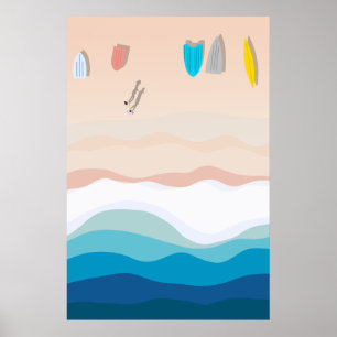 Watsons Bay Sydney Aerial Illustration Poster