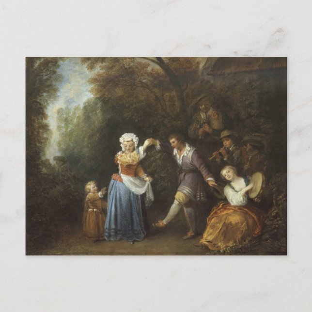 Watteau, Jean-Antoine Art Postcard (Front)