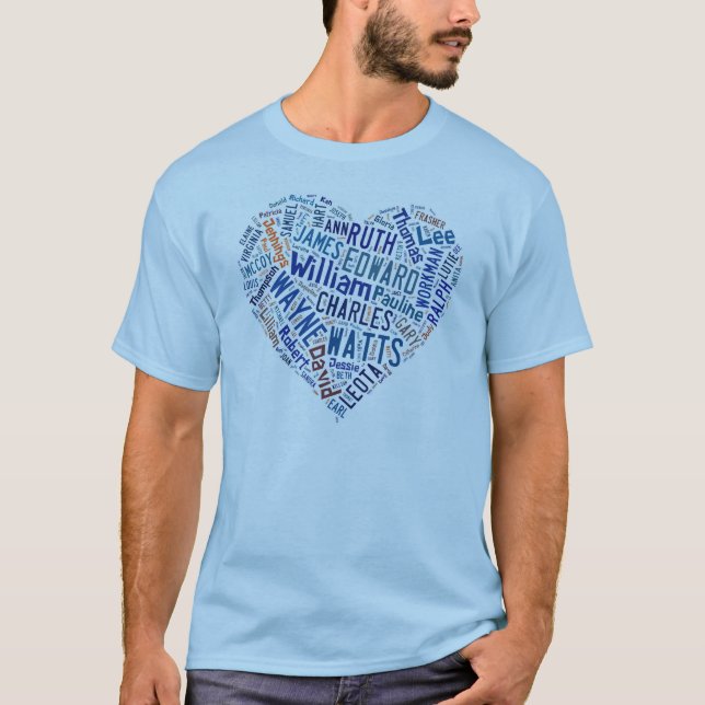 Watts Family T-shirt Blue (Front)