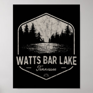 Watts R Lake Tennessee Outdoors Vintage Poster