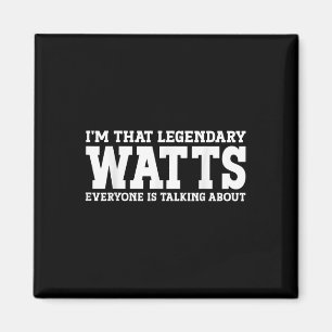 Watts Surname Funny Team Family Last Name Watts Magnet
