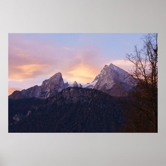Watzmann Mountain At Sunrise Poster (Front)