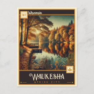 Waukesha, Wisconsin Vintage Postcard