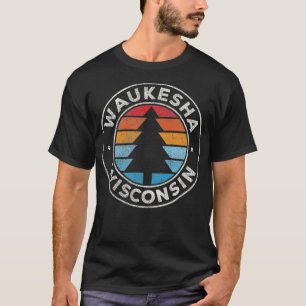 Waukesha Wisconsin WI Vintage Graphic Retro 70s T-Shirt