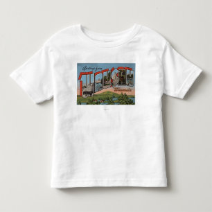 Wausau, Wisconsin - Large Letter Scenes Toddler T-Shirt