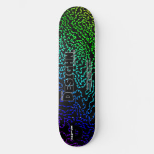 Wave 1: Desighn. - Rainbow Lights   Skateboard