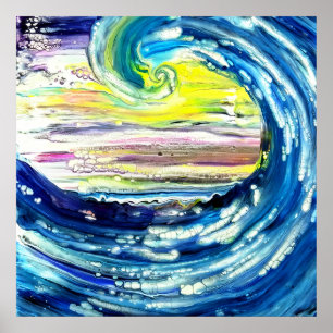 Wave Abstraction by Fiona Poster