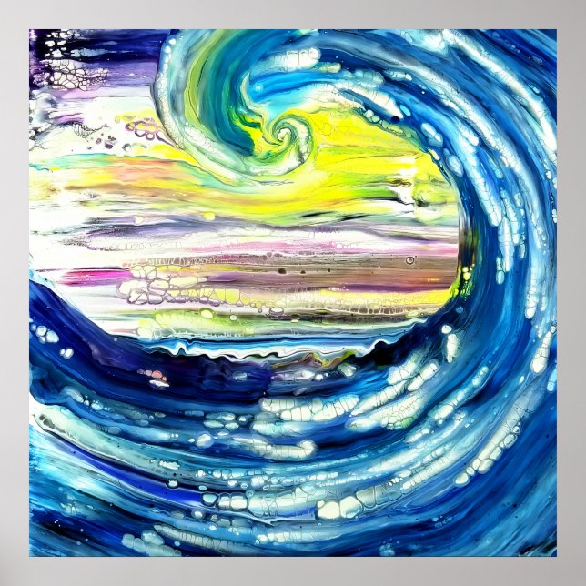 Wave Abstraction by Fiona Poster (Front)