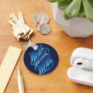 Wave After Wave   Ocean Blue Summer Key Ring