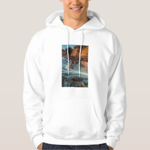 Wave along the beach, California Hoodie