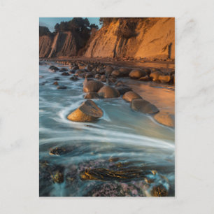 Wave along the beach, California Postcard