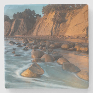 Wave along the beach, California Stone Coaster