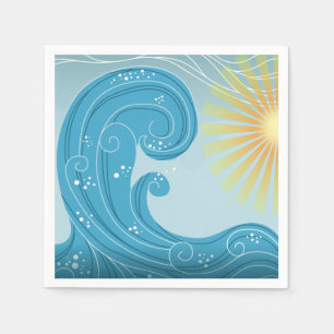 Wave and Sunshine Napkin