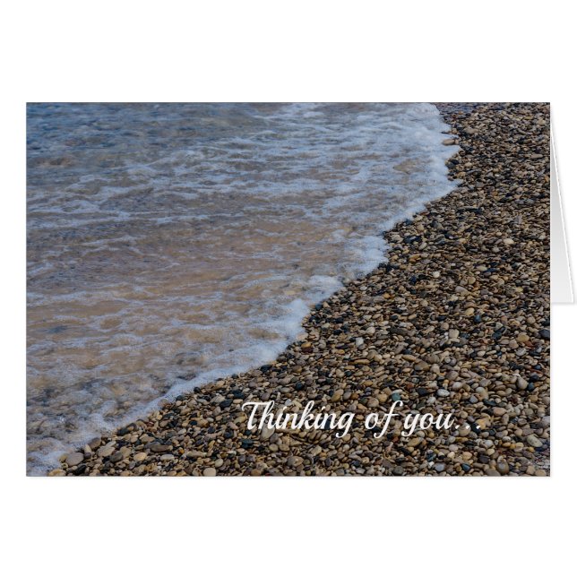 Wave Ashore Painterly Thinking Of You Card (Front Horizontal)