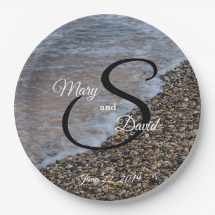 Wave Ashore Wedding Paper Plates