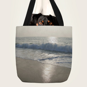 Wave at Sunset Tote Bag