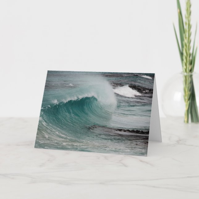 Wave Breaker In Tasmania Card (Front)