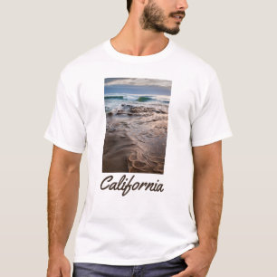 Wave breaking on beach, California T-Shirt
