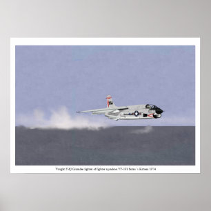 Wave Busting in a Vought F-8J Crusader 1974 Poster