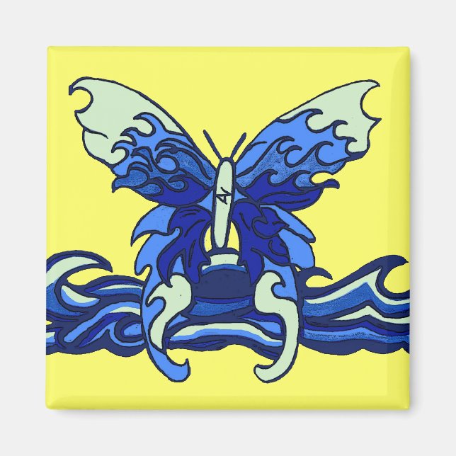 Wave butterfly magnet (Front)