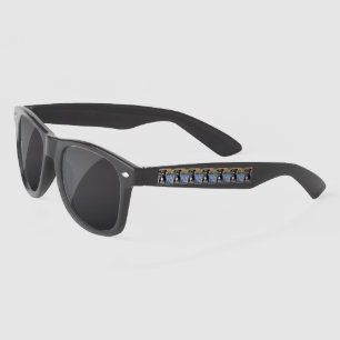 "Wave Chaser: A Staffy Puppy at Play in the Ocean" Sunglasses