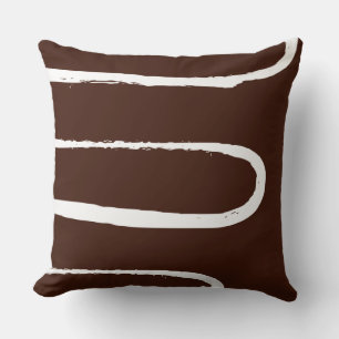 Wave Chocolate Brown  Cushion