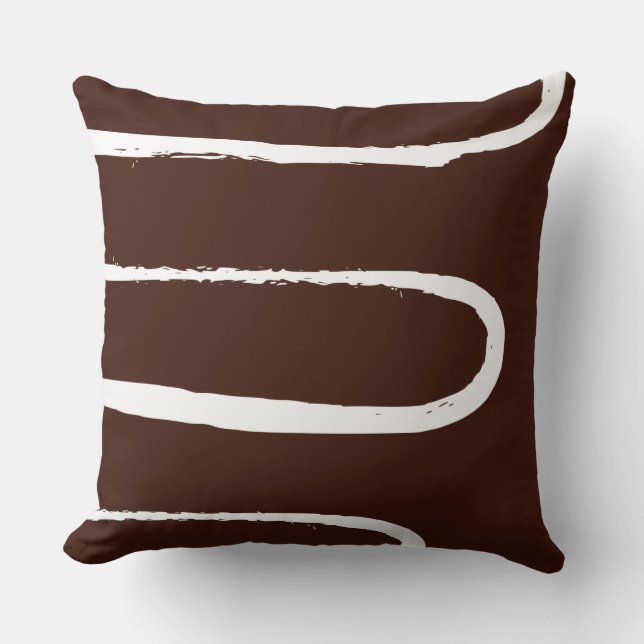 Wave Chocolate Brown  Cushion (Front)