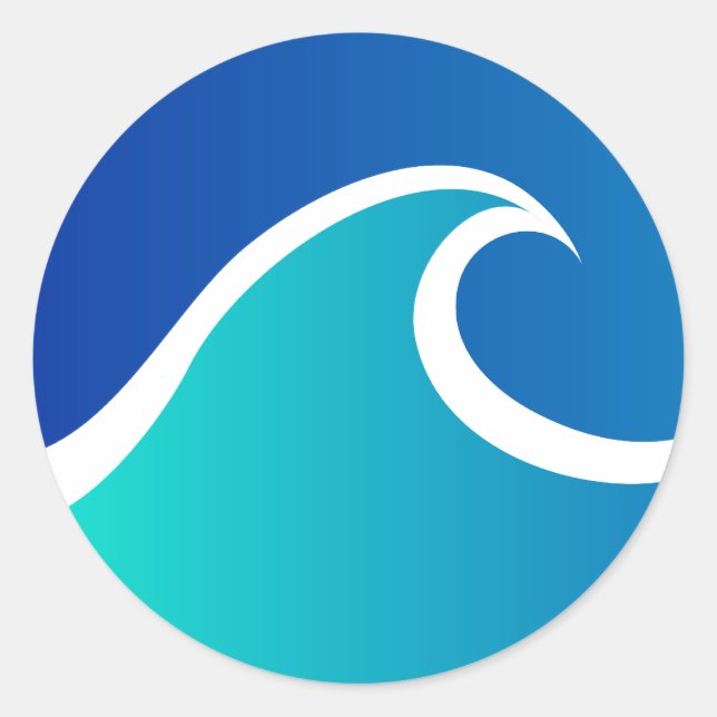 Wave Classic Round Sticker (Front)