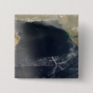 Wave clouds over the Arabian Sea 15 Cm Square Badge