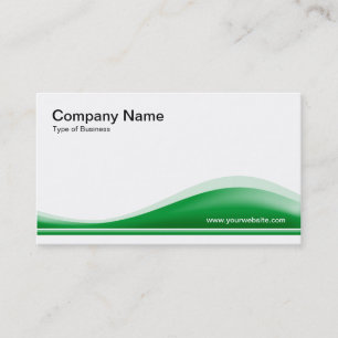 Wave Contour - Grass Green Business Card