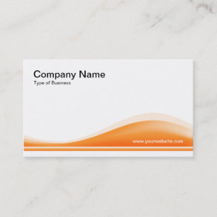 Wave Contour - Light Orange Business Card