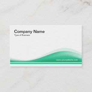 Wave Contour - Ocean Green Business Card