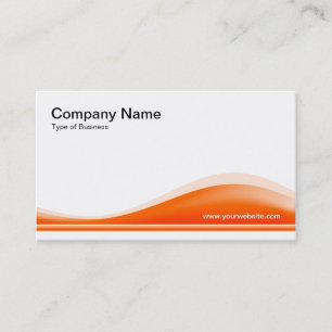 Wave Contour - Orange Business Card