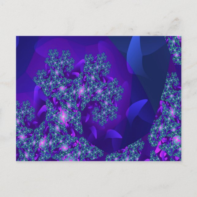 Wave Cool Abstract Fine Fractal Art Postcard (Front)