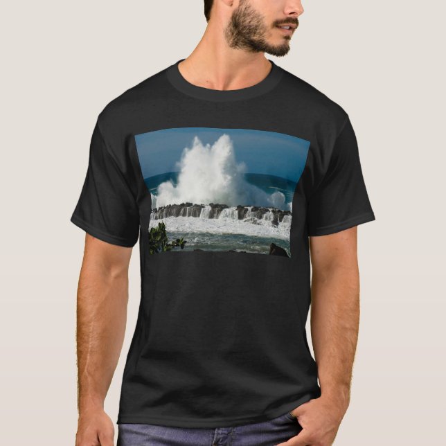 Wave Crashing over Shark's Cove T-Shirt (Front)