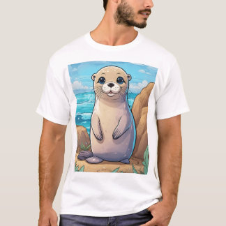 Wave Dancer - Playful Seal in Action T-Shirt