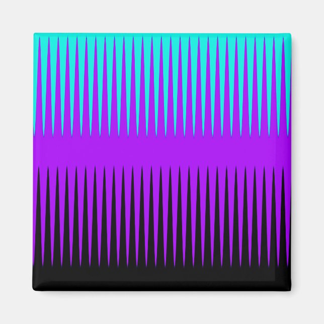 Wave Design Blue, Purple and Black Magnet (Front)
