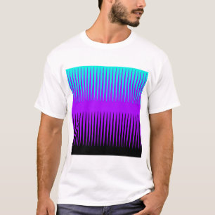Wave Design Blue, Purple and Black T-Shirt
