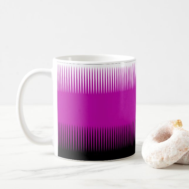 Wave Design Pink Coffee Mug (With Donut)