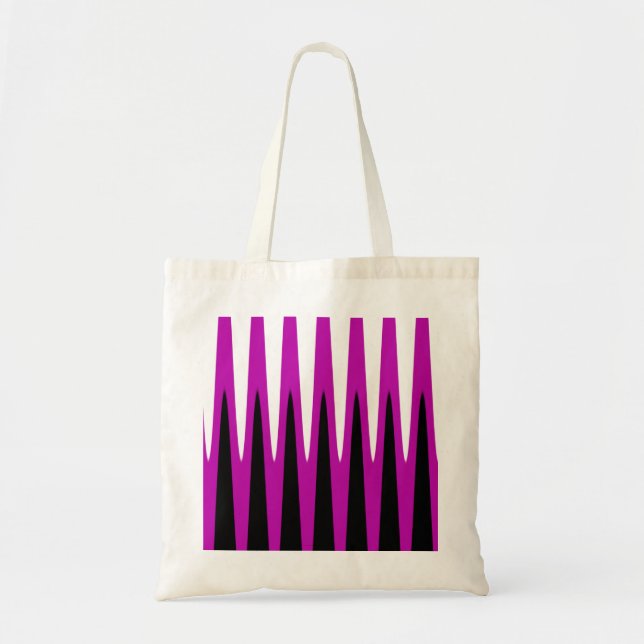 Wave Design Pink Tote Bag (Front)