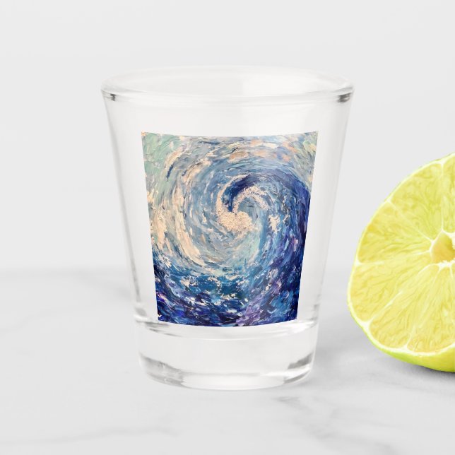 Wave Design Shot Glass (Front)