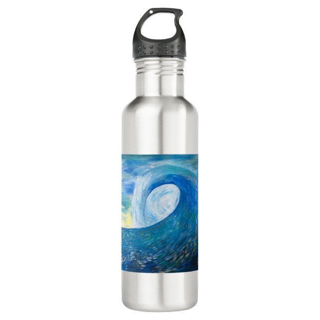 Wave Design Surf San Diego Beach Ocean 710 Ml Water Bottle (Front)