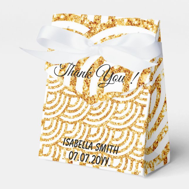 Wave Gold Sun Glitter Boho Popular Collection Favour Box (Front Side)