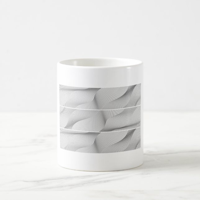 Wave interference pattern coffee mug (Center)