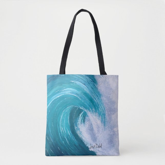 Wave Just Dahl Costal Tote Bag (Front)