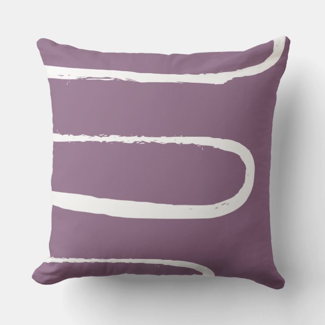 Wave Lavender Purple Cushion (Front)