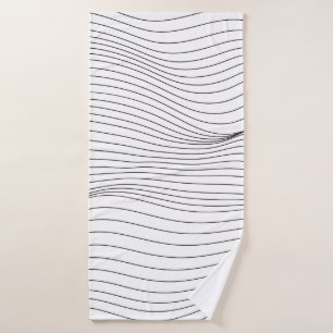 Wave Lines Pattern Abstract Background.art, wave, Bath Towel